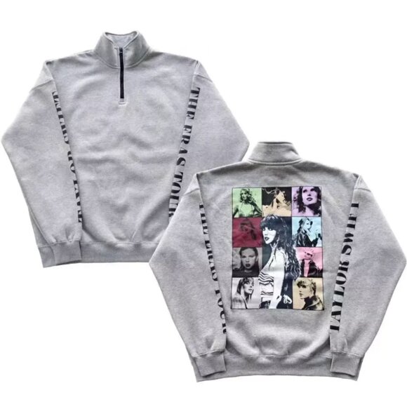 Taylor Swift The Eras International Tour Grey Quarter Zip - Picture 1 of 1